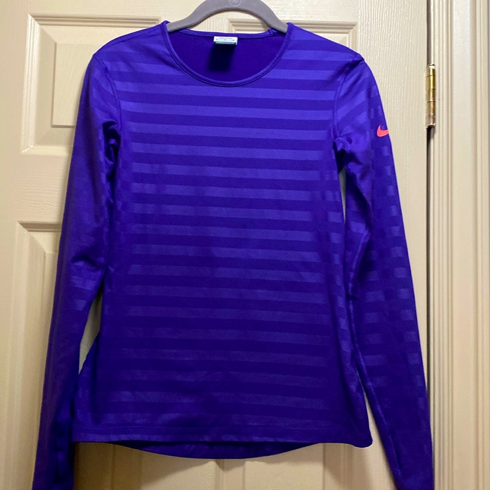Nike pro dry fit pullover long sleeve workout top dri-fit purple